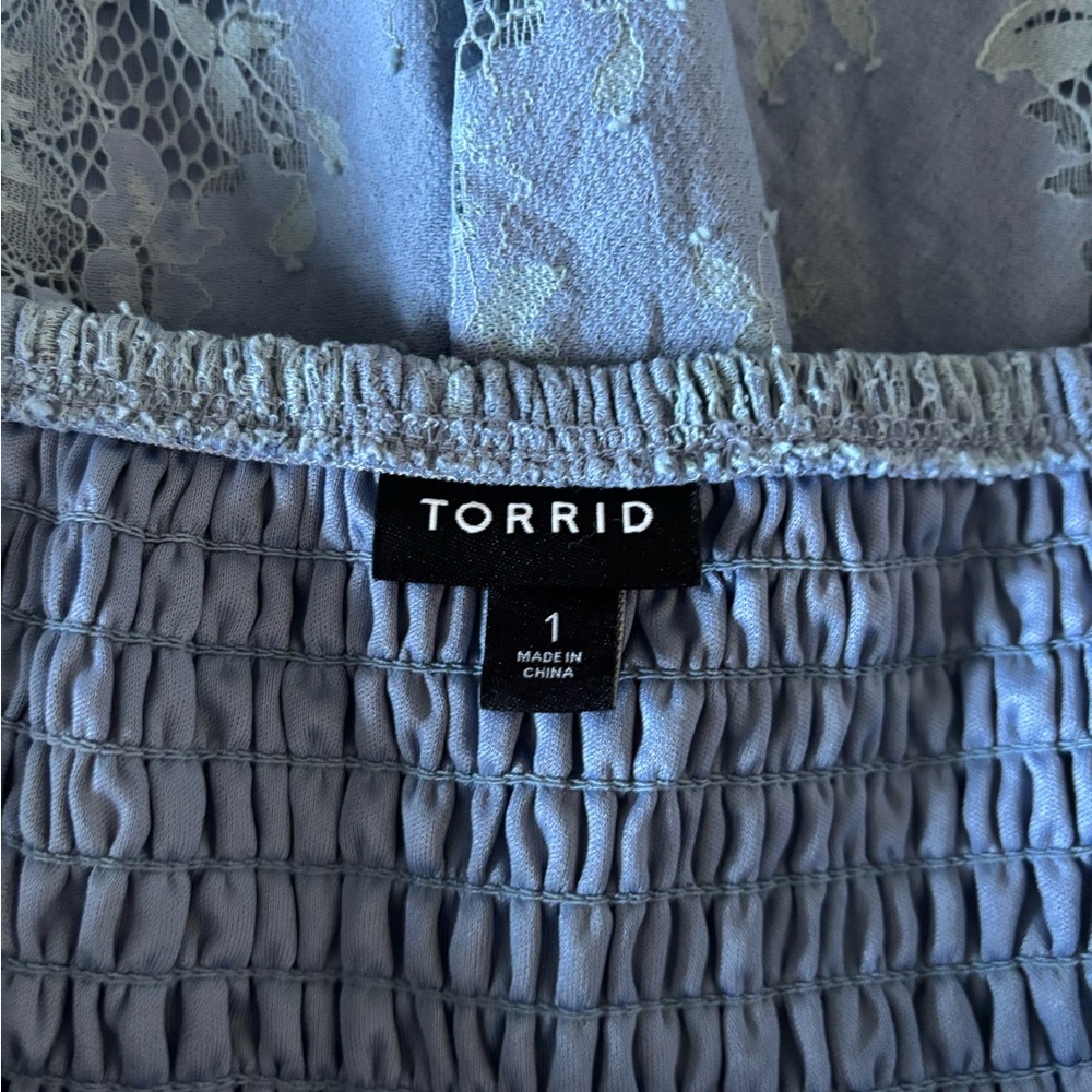 torrid Blue Floral Lace Maxi Dress - Picture 10 of 10